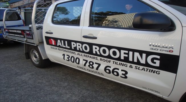 ALL PRO VINYL CUT VEHICLE SIGN
