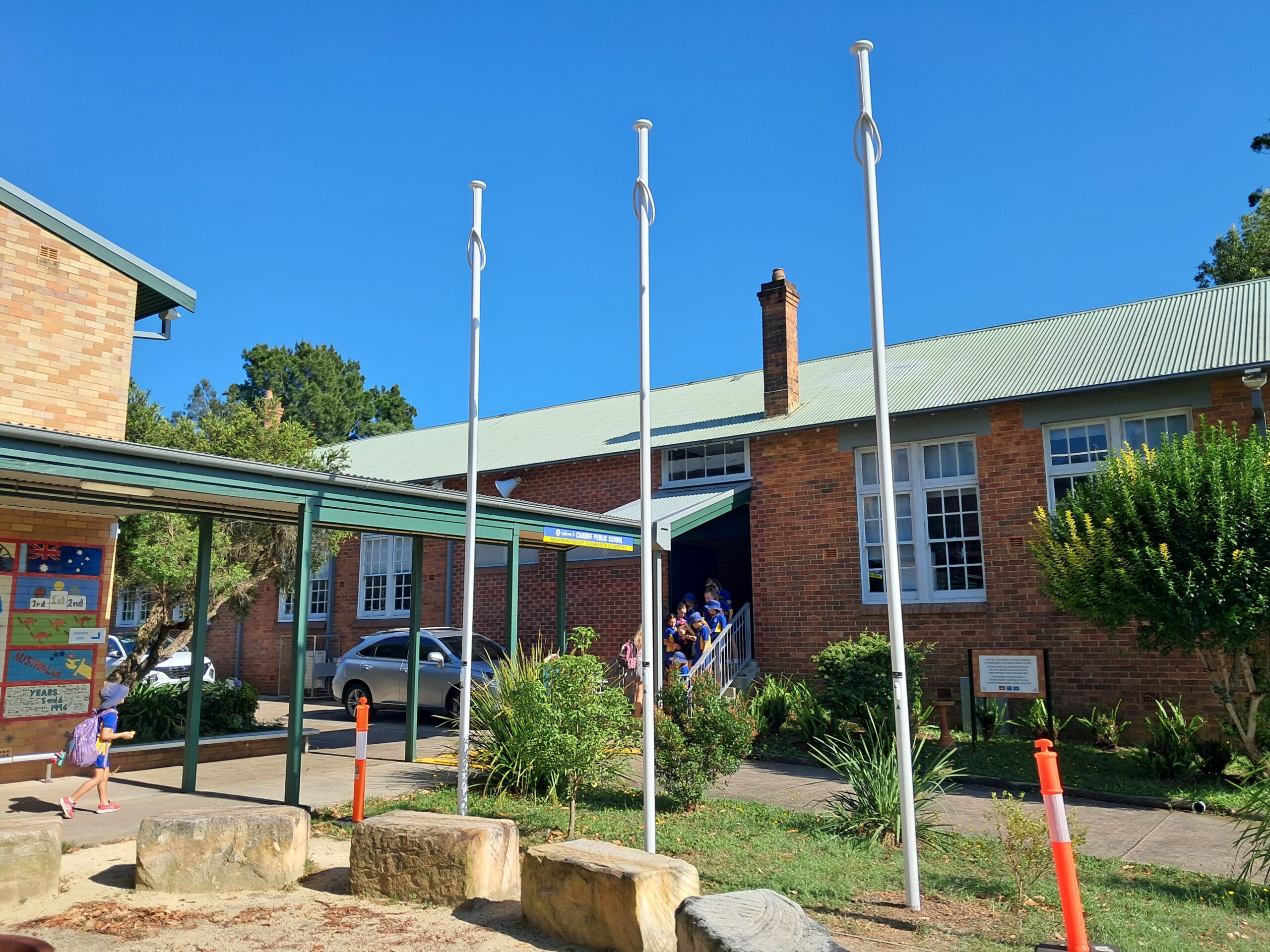 Cardiff public school-#9208- 3 internal flagpoles 2